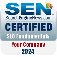 SEO Fundamentals 2022 Certificate of Completion
